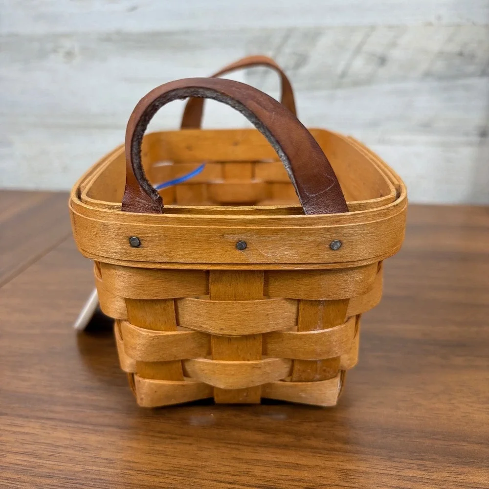Longaberger basket leather